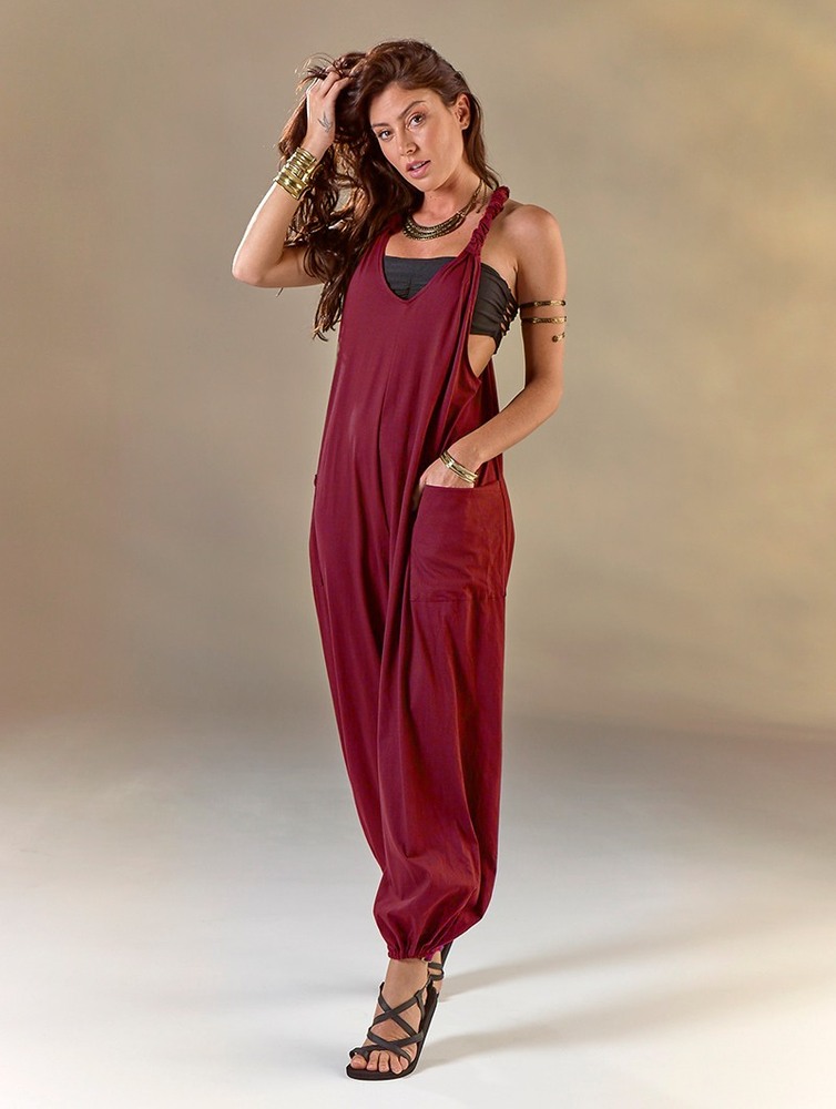 Toonzshop Sampatti Harem Pant Overalls Nadrág Női Wine | OYNMDHK-76