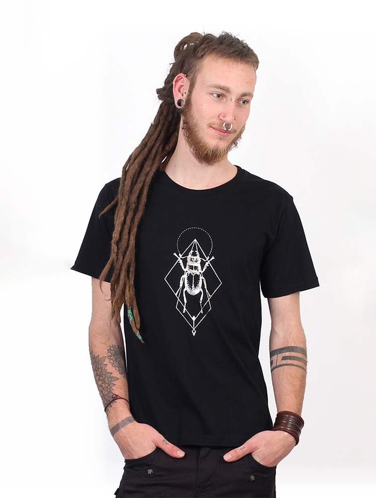 Toonzshop Scarab Spirit T-shirt Póló Férfi Fekete Titán | ENYOJVD-59