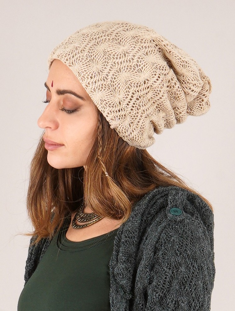 Toonzshop Sükk Crochet Dreadlocks Big Beanie Télisapka Női Bézs | DPLQHGS-48