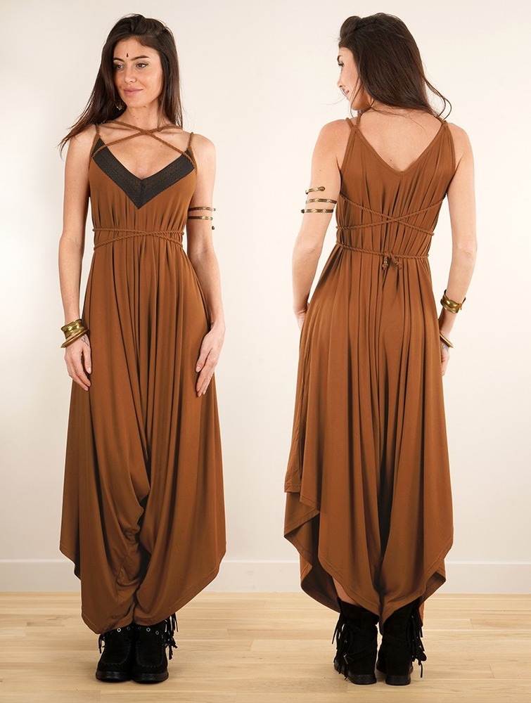 Toonzshop Topäaz Loose And Reversible Strappy Jumpsuit Jumpsuit Női Caramel | PUSXNED-93