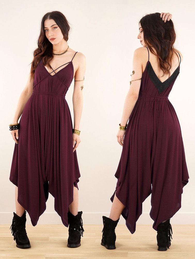 Toonzshop Topäaz Loose And Reversible Strappy Jumpsuit Jumpsuit Női Wine | GAOEKMI-28