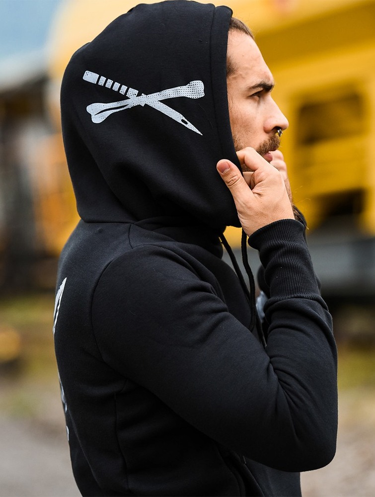 Toonzshop Twizy Hoodie Kapucnis Pulóver Férfi Fekete | UNFJCBA-50