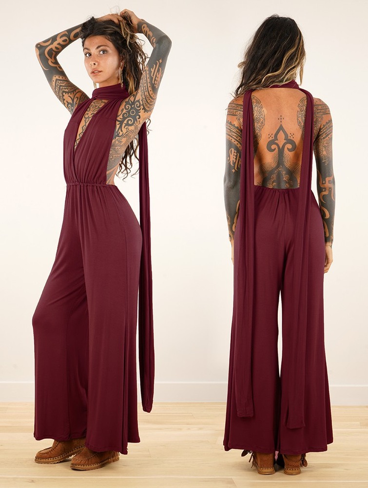 Toonzshop Wakiza Infinity Jumpsuit Jumpsuit Női Wine | OFBHDCU-50