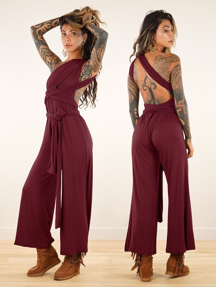 Toonzshop Wakiza Infinity Jumpsuit Jumpsuit Női Wine | OFBHDCU-50