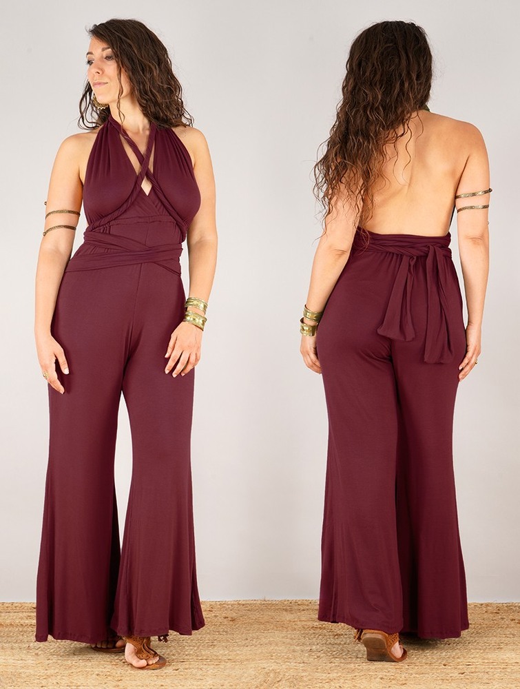 Toonzshop Wakiza Infinity Jumpsuit Jumpsuit Női Wine | OFBHDCU-50