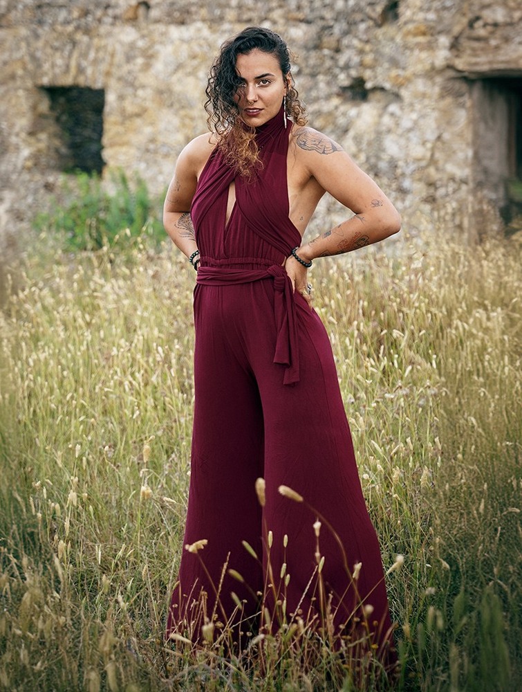 Toonzshop Wakiza Infinity Jumpsuit Jumpsuit Női Wine | OFBHDCU-50