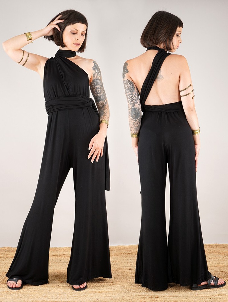 Toonzshop Wakiza Infinity Jumpsuit Jumpsuit Női Fekete | WUQZGHD-53