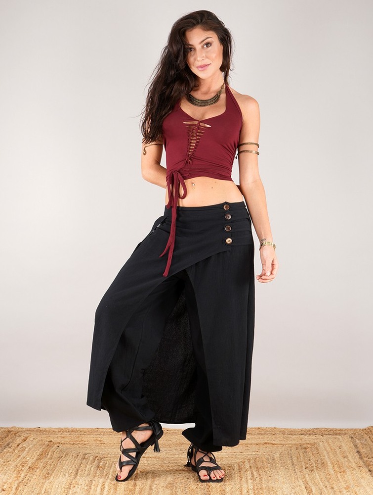 Toonzshop Wanda Harem Skirt Pants Szoknya Női Fekete | BJMGUVZ-62