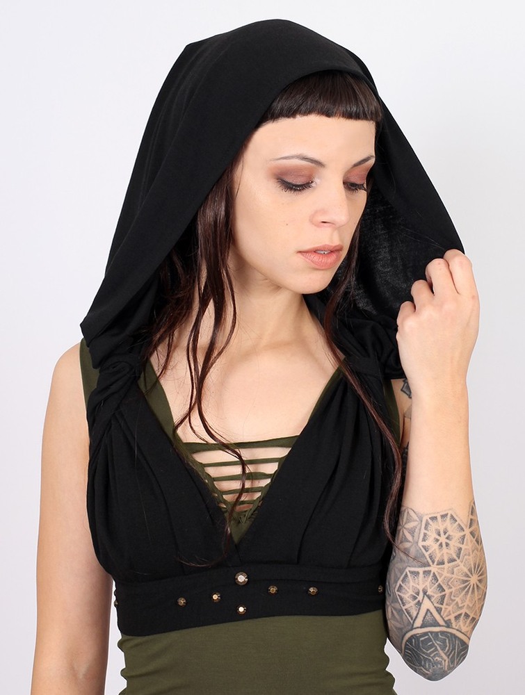 Toonzshop Yüzü Hooded Bra Melltartók Női Fekete | VPBYFQC-75