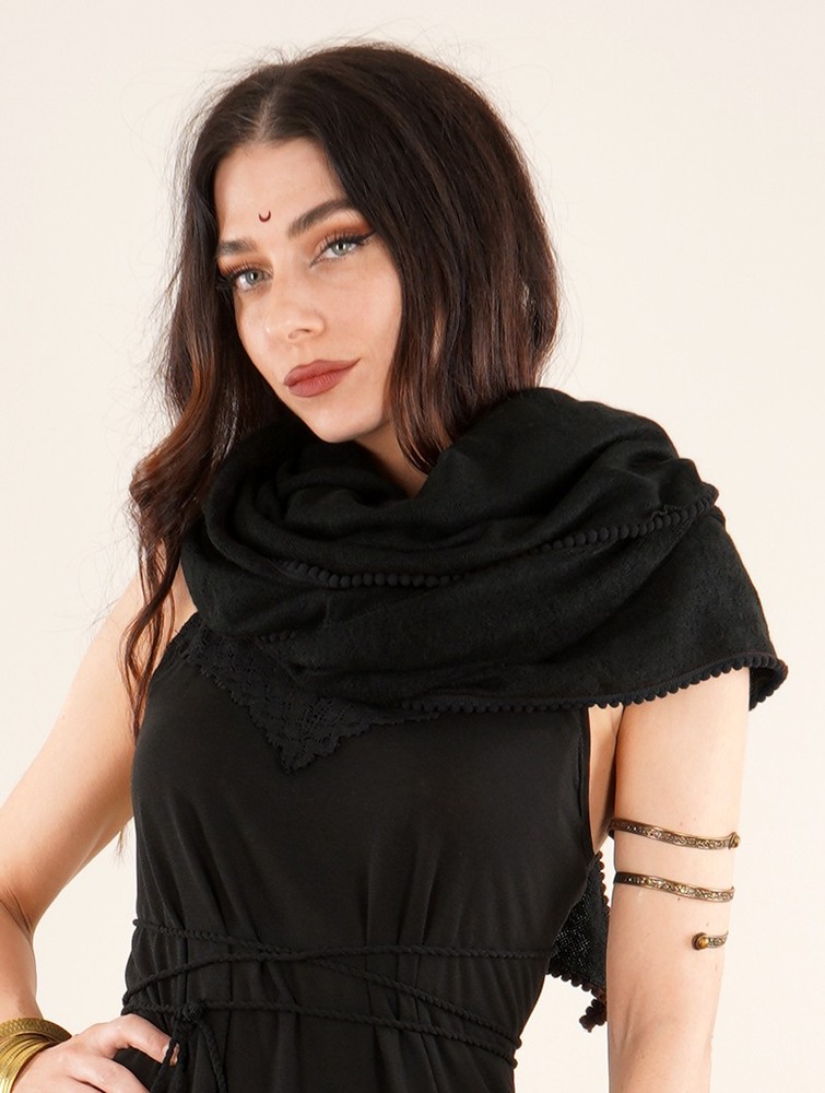 Toonzshop Zahïoo Shawl-scarf Sál Női Fekete Fekete | QPUYSXL-94